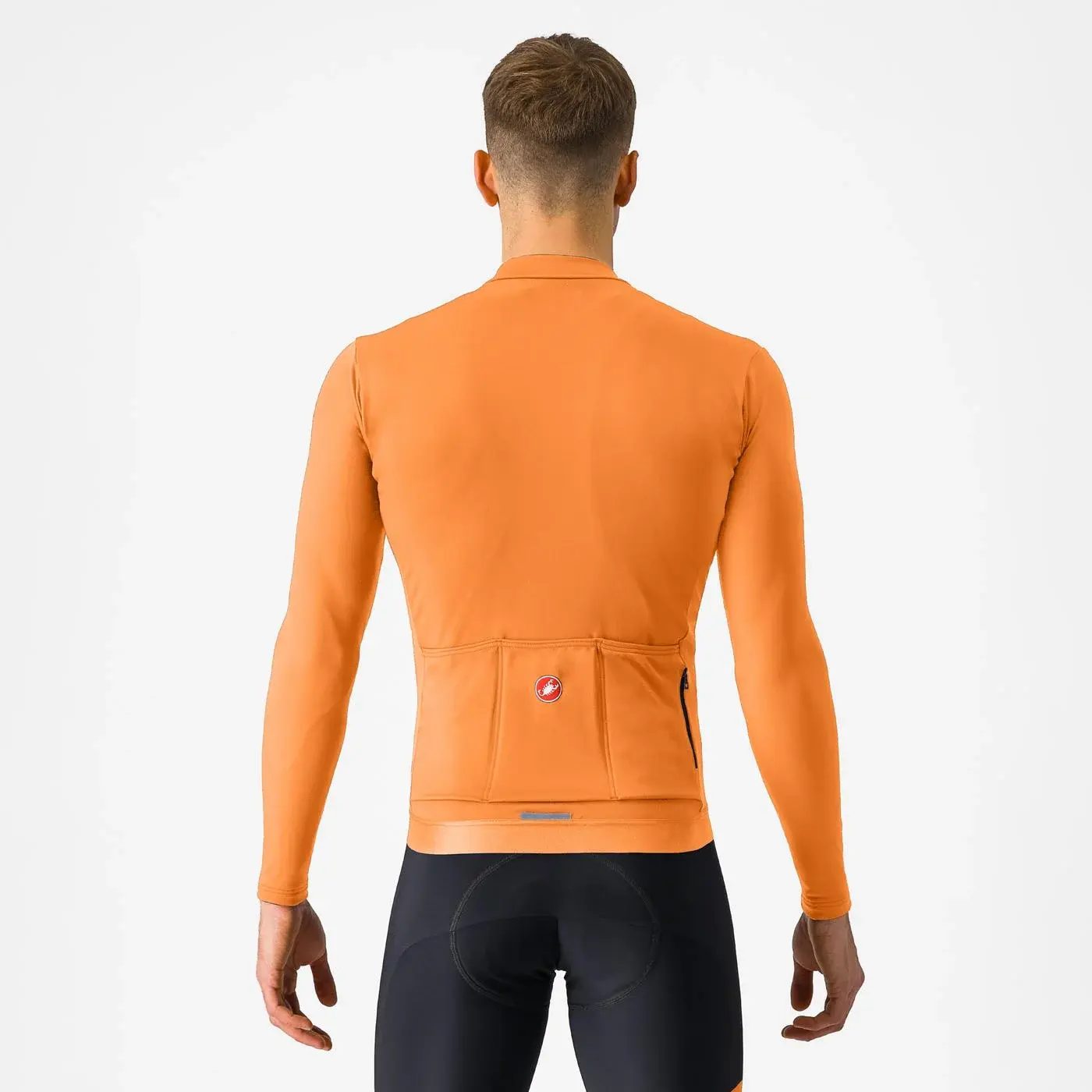 Castelli Espresso Thermal Fietsshirt Lange Mouwen Oranje/Donkergrijs Heren