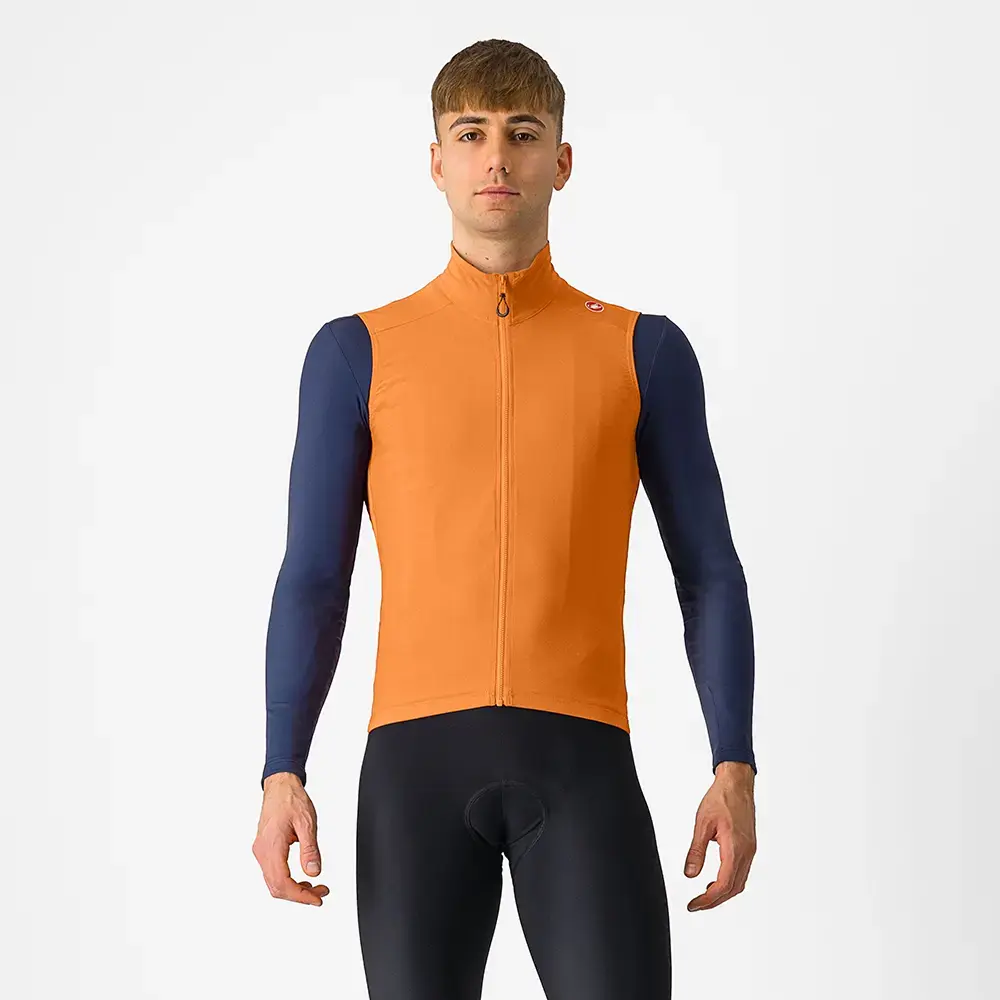 Castelli Espresso Windvest Oranje/Donkergrijs Heren