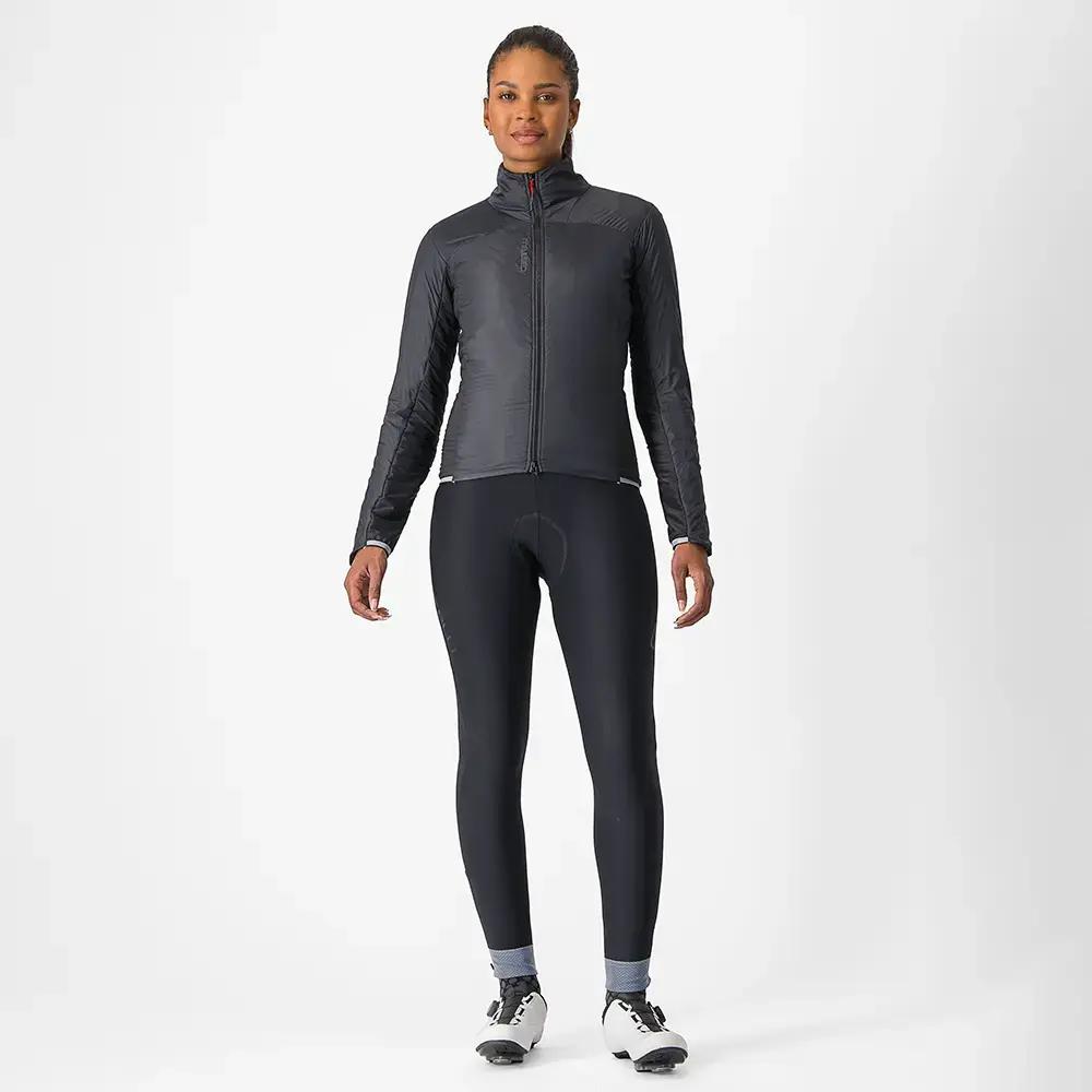 Castelli Fly Direct Fietsjack Zwart/Zilvergrijs Dames