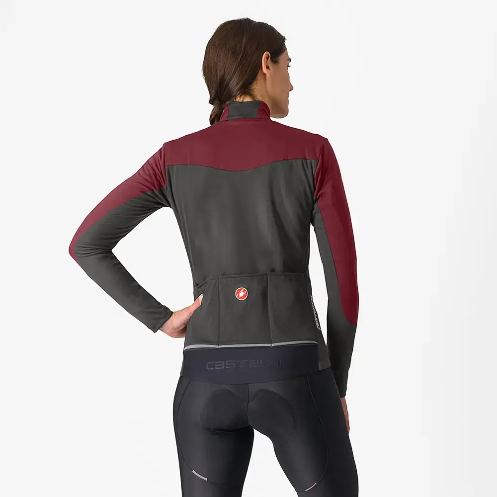 Castelli Perfetto Air Fietsjack Donkerrood/Donkergrijs Dames