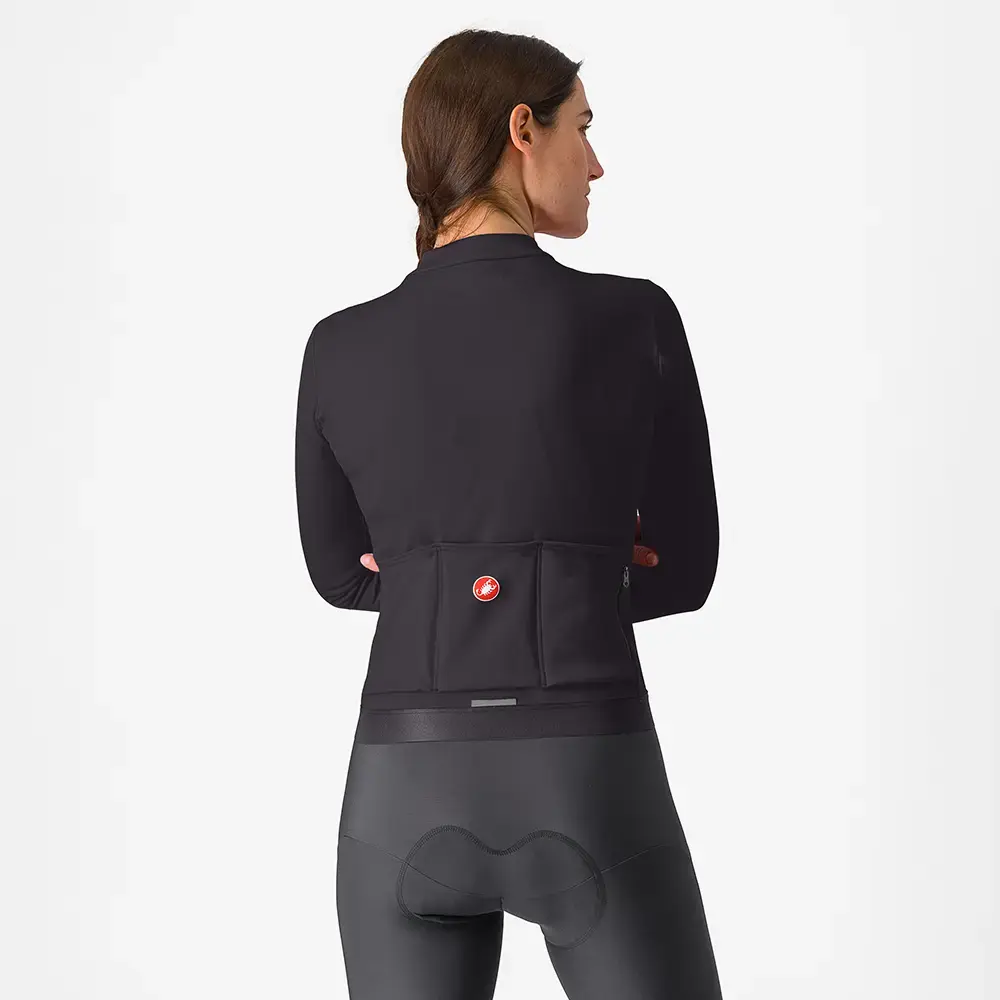 Castelli Espresso Thermal Fietsshirt Lange Mouwen Zwart Dames