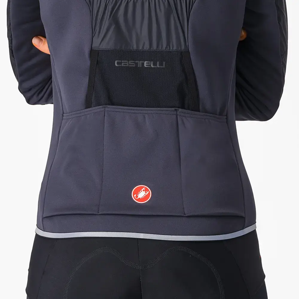 Castelli Unlimited Fietsjack Zwart/Donkergrijs Dames