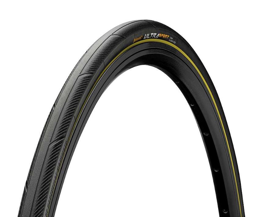 Continental Ultra Sport III Racefiets Band Zwart/Geel