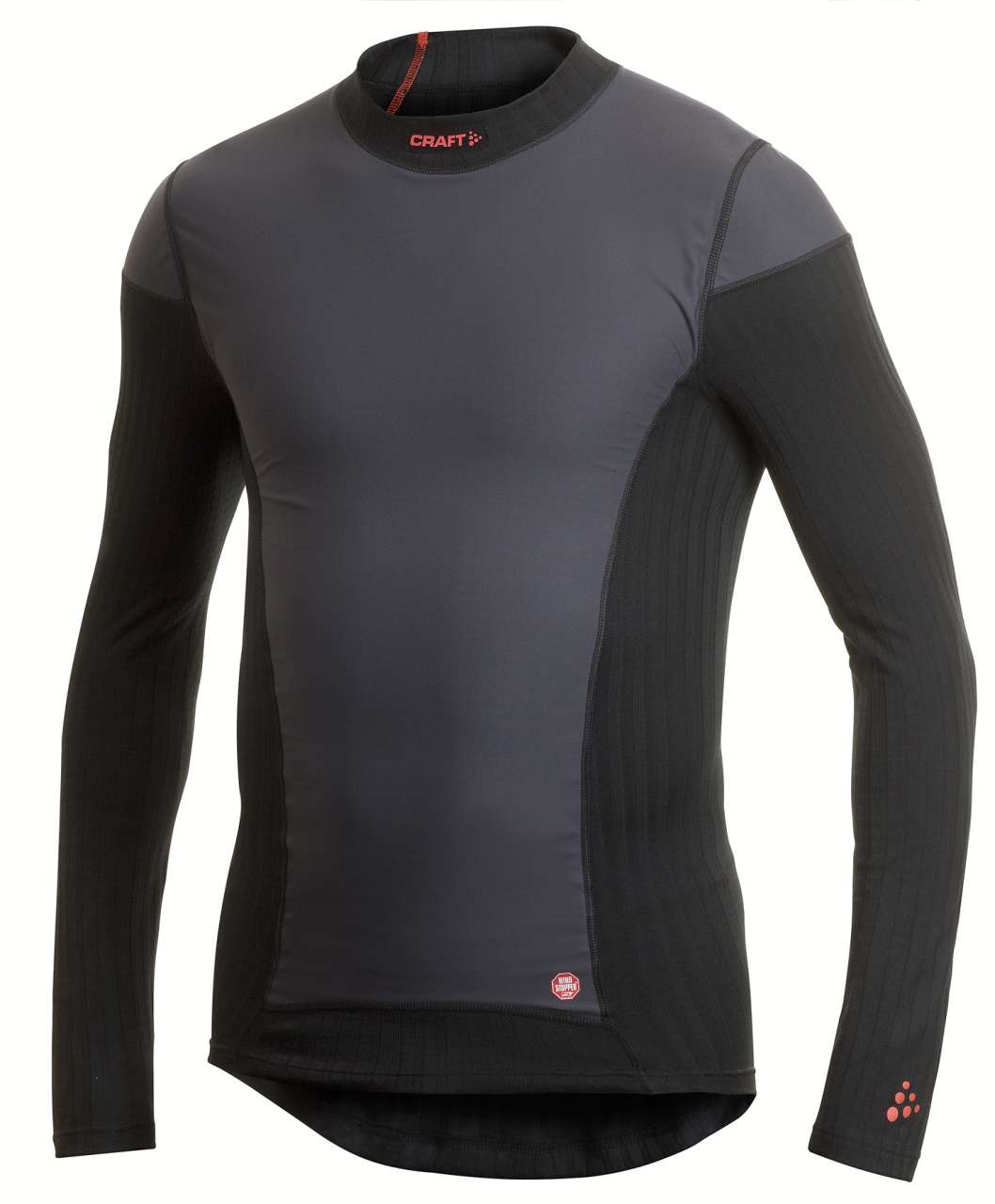 Craft Be Active Extreme Windstopper Longsleeve Zwart/Lava Heren