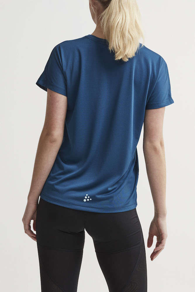 Craft Eaze Logo Mesh Hardloopshirt Korte Mouwen Blauw Dames