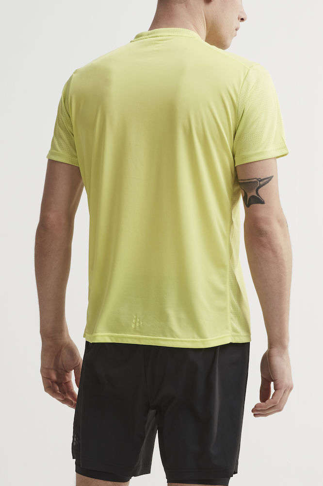 Craft Eaze Hardloopshirt Korte Mouwen Lime Groen Heren