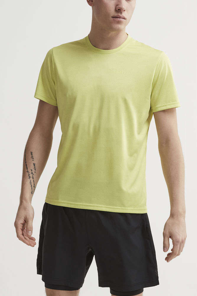 Craft Eaze Hardloopshirt Korte Mouwen Lime Groen Heren