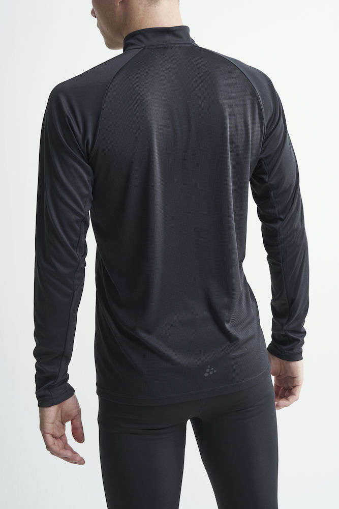 Craft Eaze Half Zip Hardloopshirt Lange Mouwen Zwart Heren