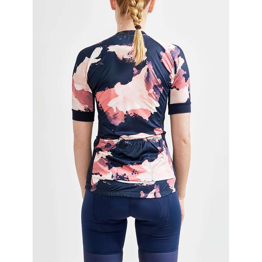 Craft ADV Endurance Graphic Fietsshirt Korte Mouwen Donkerblauw/Multi Dames