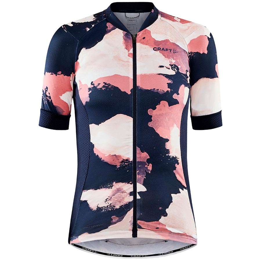 Craft ADV Endurance Graphic Fietsshirt Korte Mouwen Donkerblauw/Multi Dames