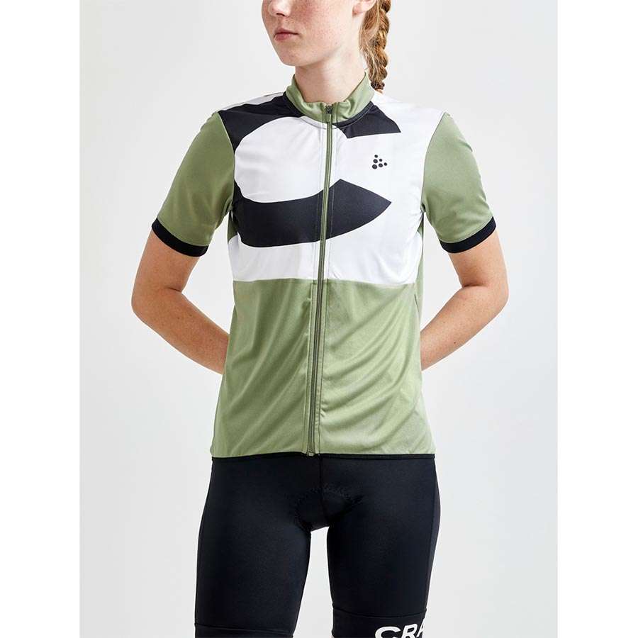 Craft CORE Endurance Logo Fietsshirt Korte Mouwen Groen Dames