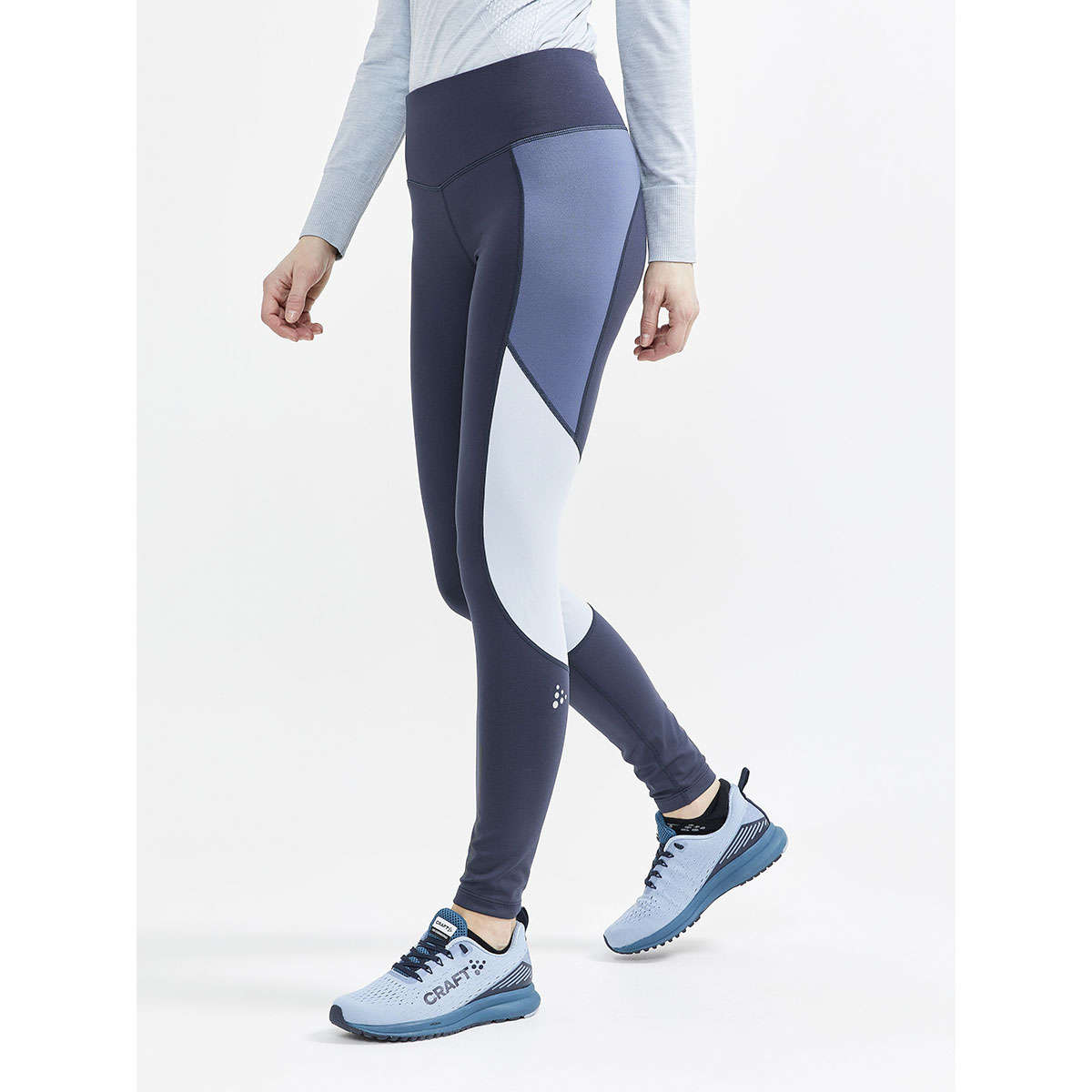 Craft ADV Essence Warm Hardloopbroek Lang Blauw/Grijs Dames