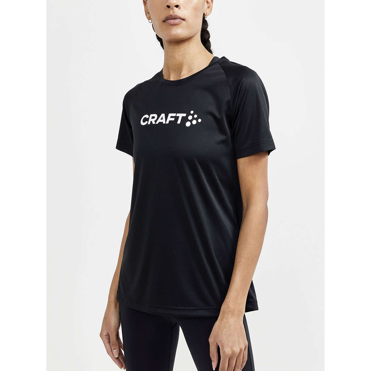 Craft CORE Unify Logo Hardloopshirt Korte Mouwen Zwart Dames