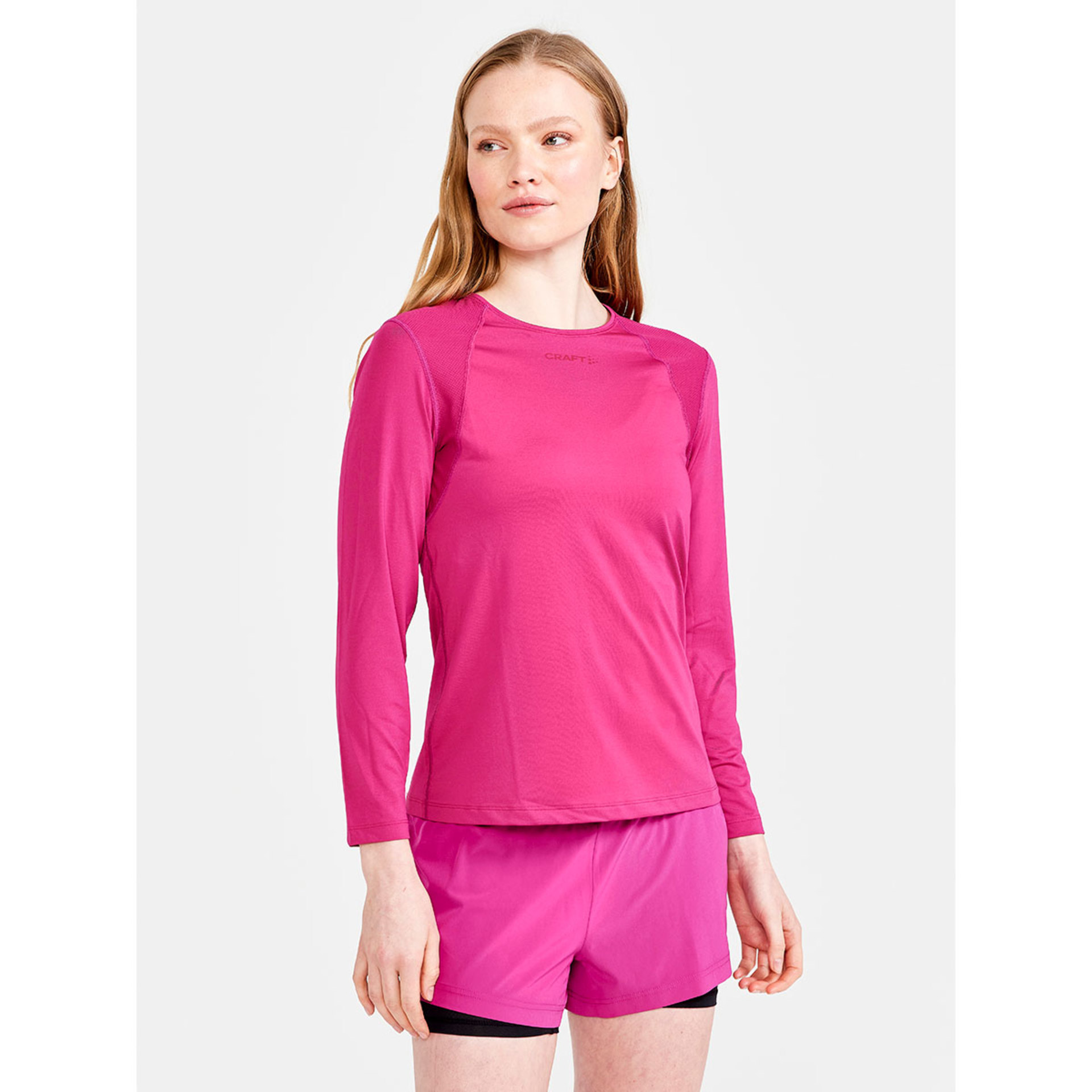 Craft ADV Essence Hardloopshirt Lange Mouwen Donkerroze Dames