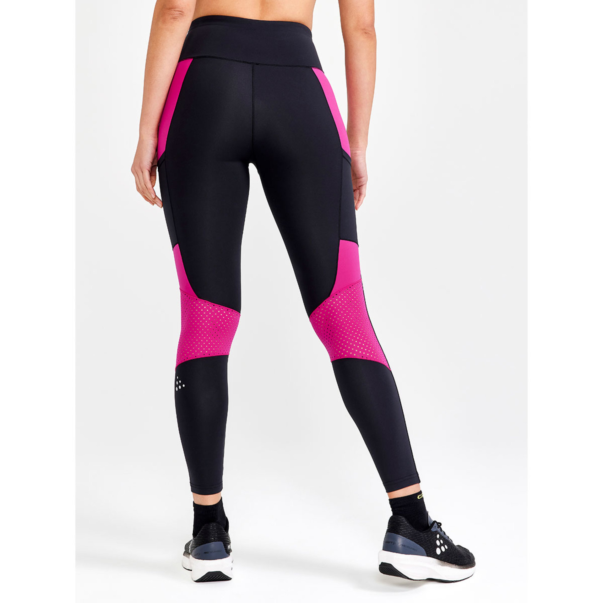 Craft ADV Essence Hardloopbroek Lang Zwart/Roze Dames