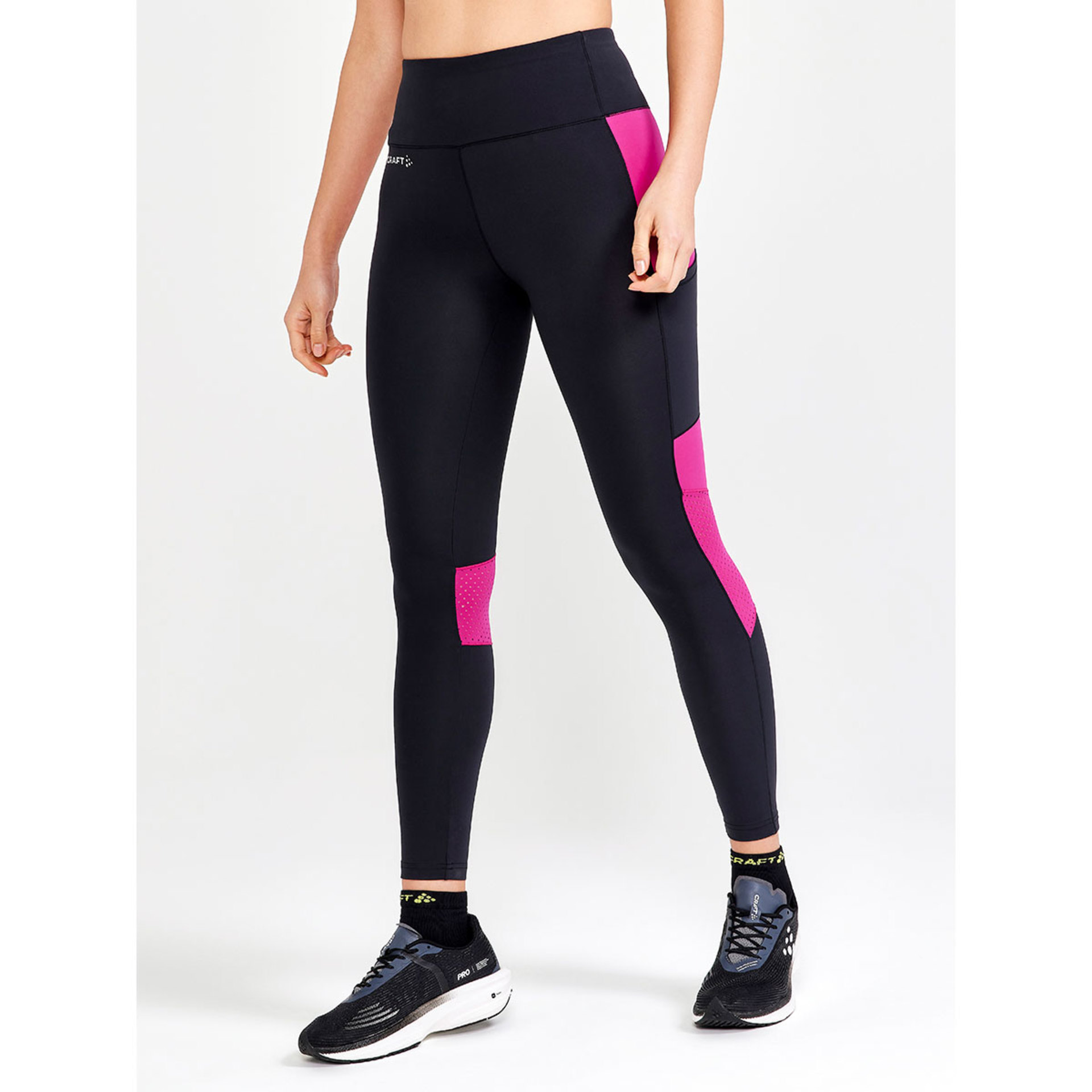 Craft ADV Essence Hardloopbroek Lang Zwart/Roze Dames