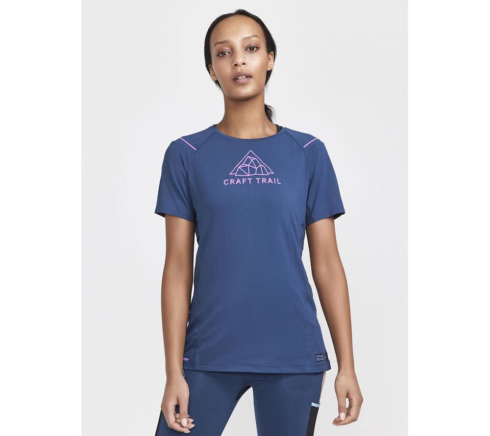 Craft PRO Hypervent Hardloopshirt Korte Mouwen Blauw Dames