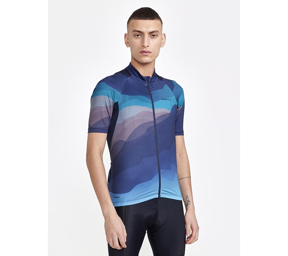 Craft ADV Endurance Graphic Fietsshirt Korte Mouwen Paars/Blauw Heren