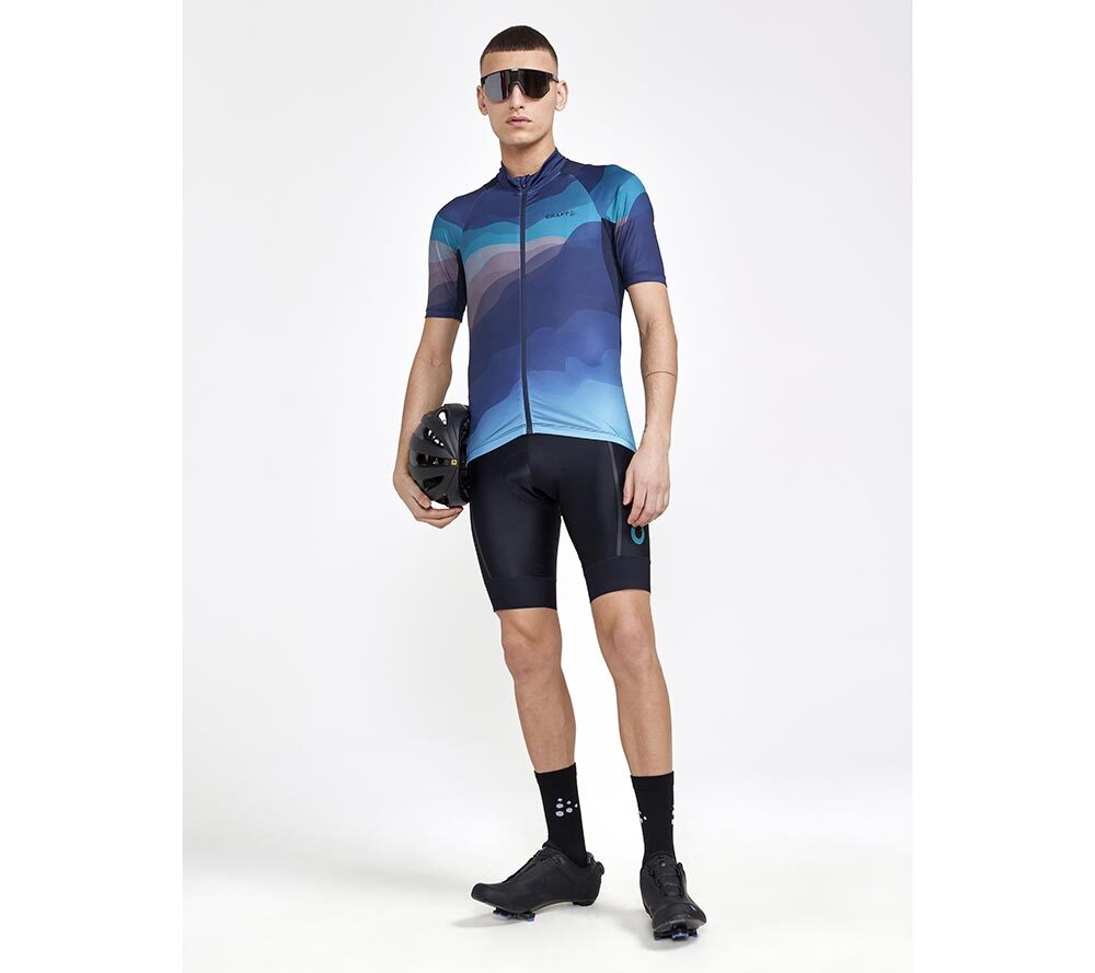 Craft ADV Endurance Graphic Fietsshirt Korte Mouwen Paars/Blauw Heren