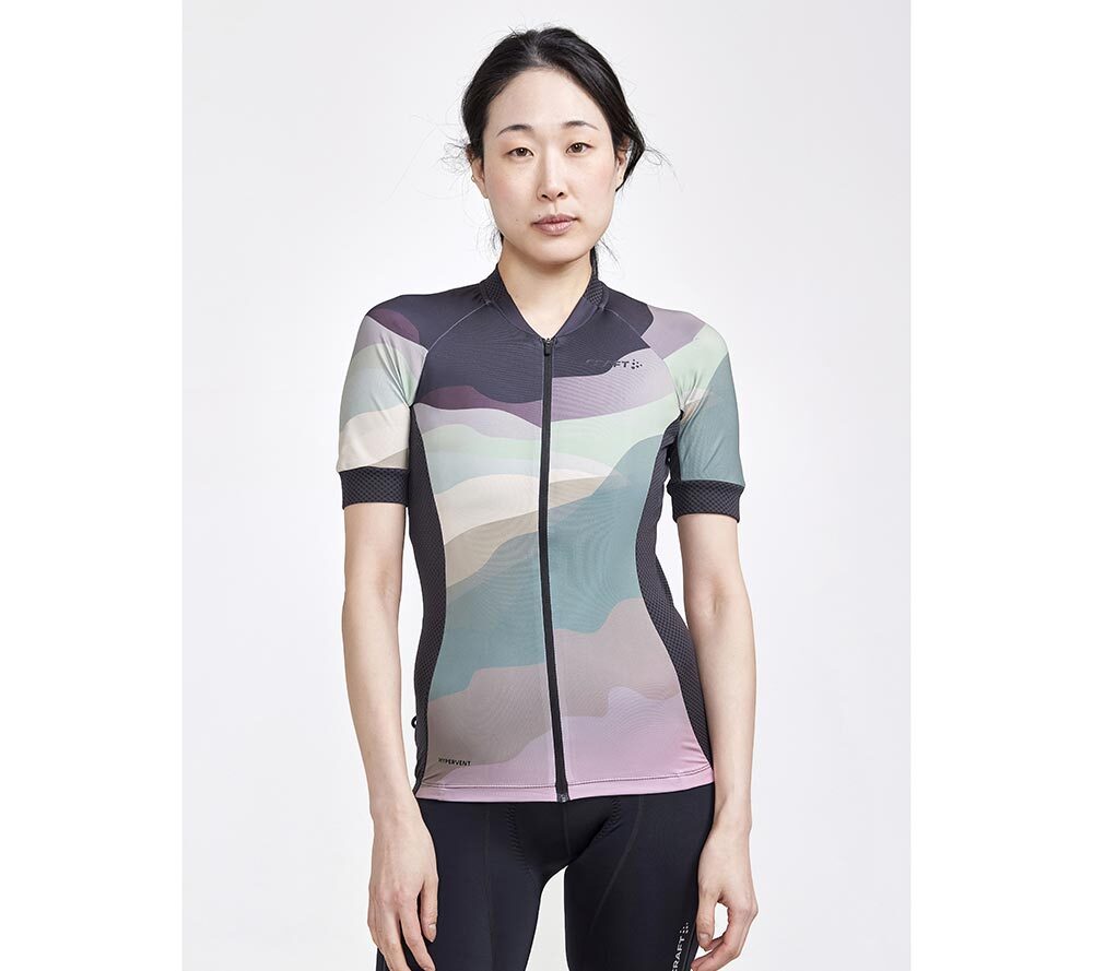 Craft ADV Endurance Graphic Fietsshirt Korte Mouwen Paars/Multi Dames