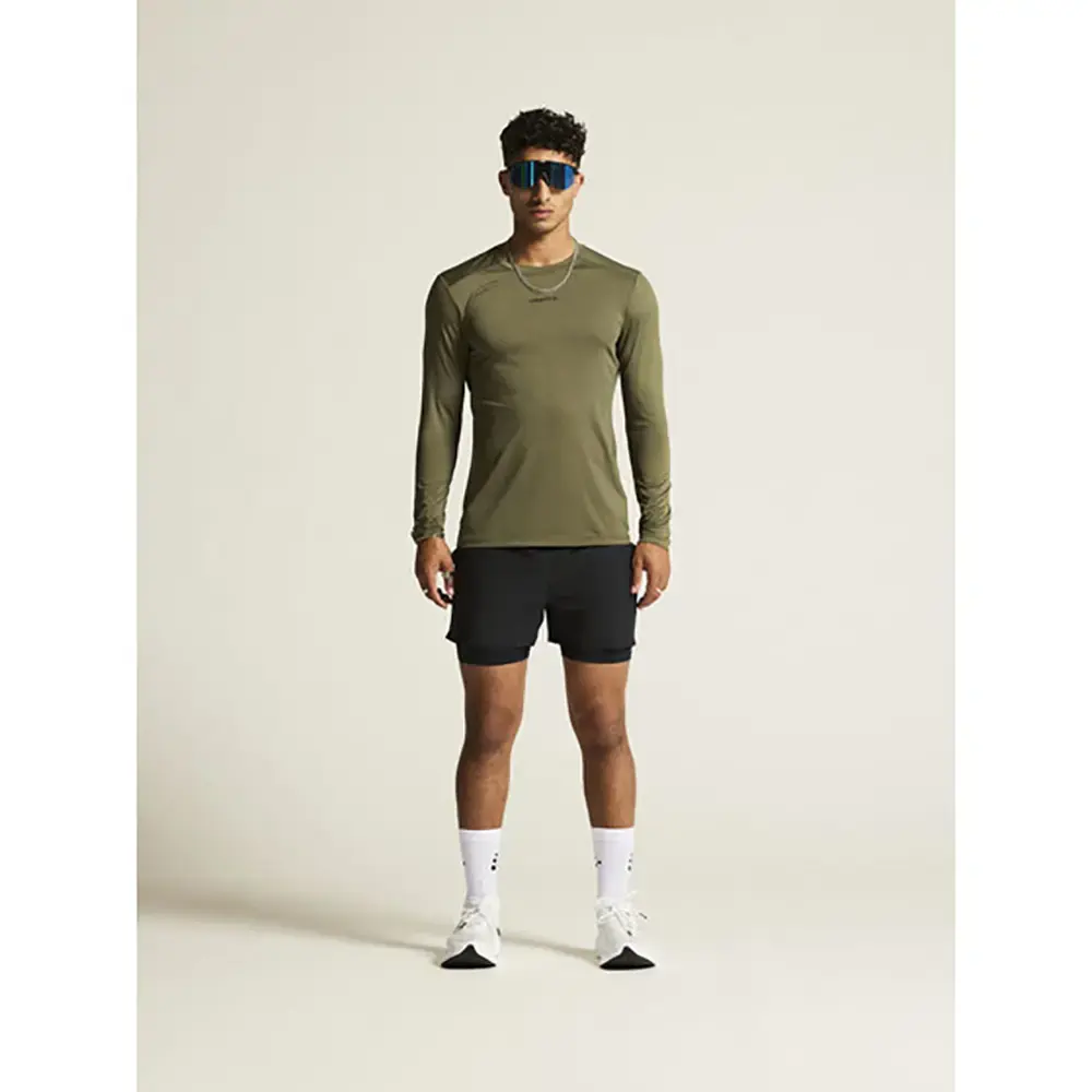 Craft ADV Essence 2 Hardloopshirt Lange Mouwen Groen Heren