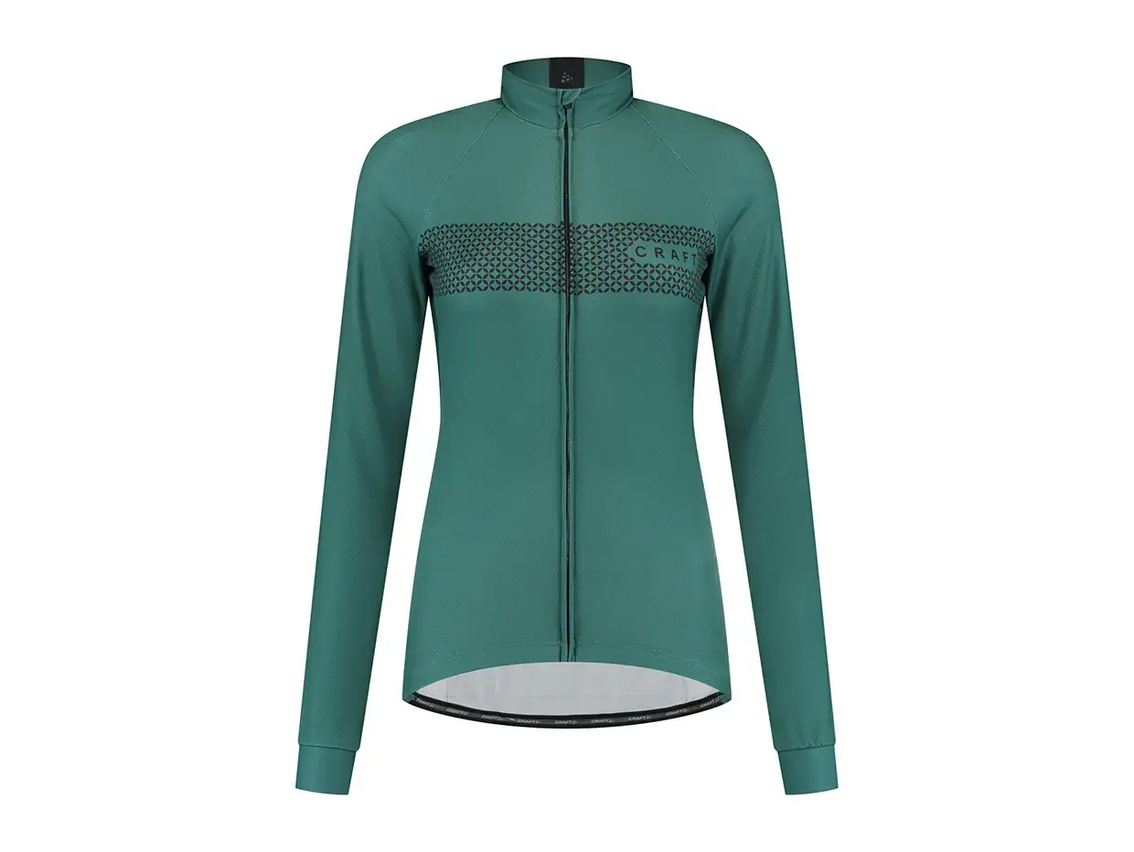 Craft LMTD Fietsshirt Lange Mouwen Groen/Zwart Dames