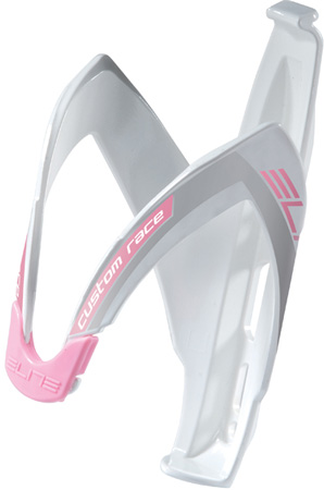 Elite Custom Race Glossy Wit/Roze Logo