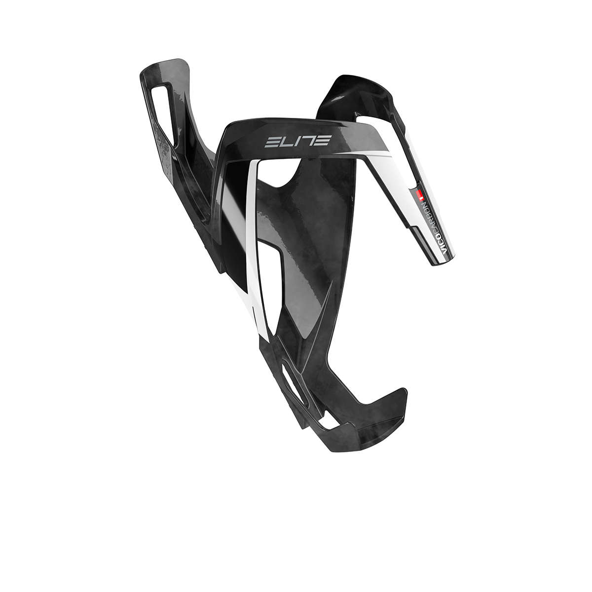 Elite Vico Carbon Logo Bidonhouder Glossy Wit