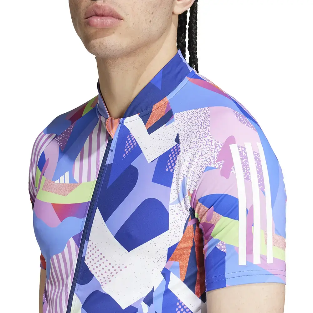 adidas ESS PC Fietsshirt Korte Mouwen Paars/Multi Heren