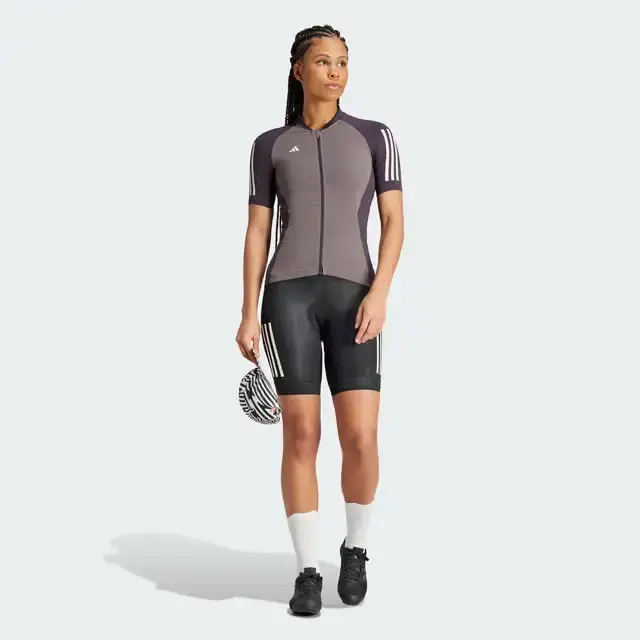 adidas Essential Fietsshirt Korte Mouwen Grijs/Zwart Dames