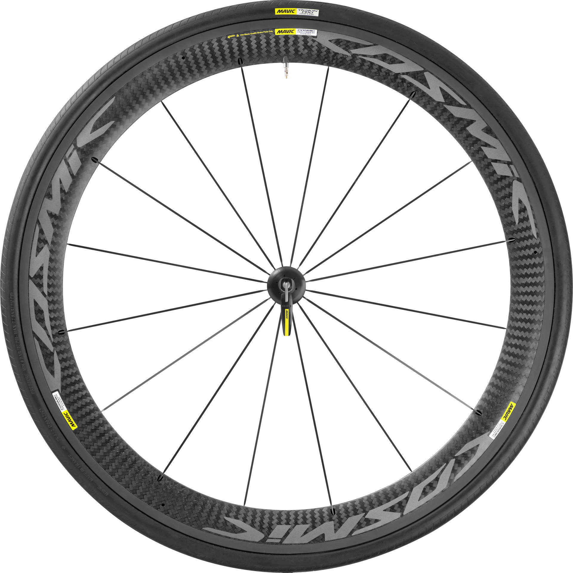 Mavic Cosmic Pro Carbone Exalith Clincher Race Wielset met 23mm Band Zwart