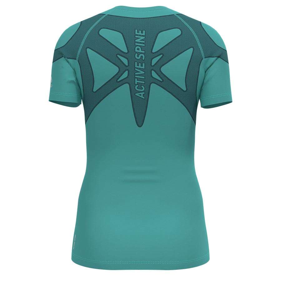 Odlo Active Spine 2.0 Crew Neck Ondershirt Korte Mouwen Blauw Dames