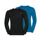 Odlo SUW Active Warm Thermoshirt Lange Mouwen 2Pack Zwart/Blauw Heren 