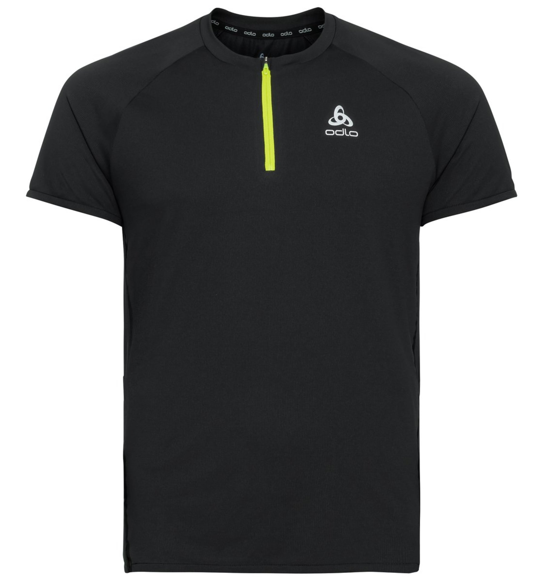 Odlo Axalp Trail Hardloopshirt Korte Mouwen Zwart/Fluo Geel Heren