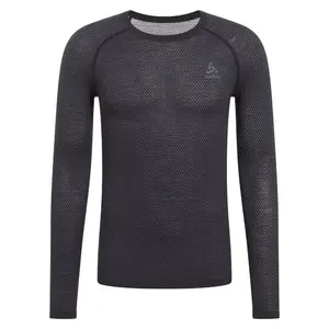 Odlo Blackcomb Crew Merino PW 140 Thermoshirt Lange Mouwen Zwart Heren