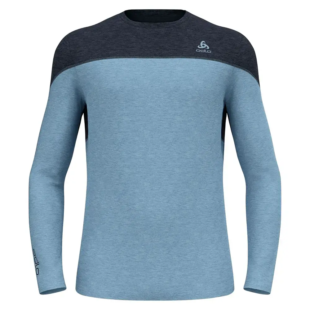 Odlo Revelstoke PW 150 BL Crew Thermoshirt Lange Mouwen Zwart/Blauw Heren