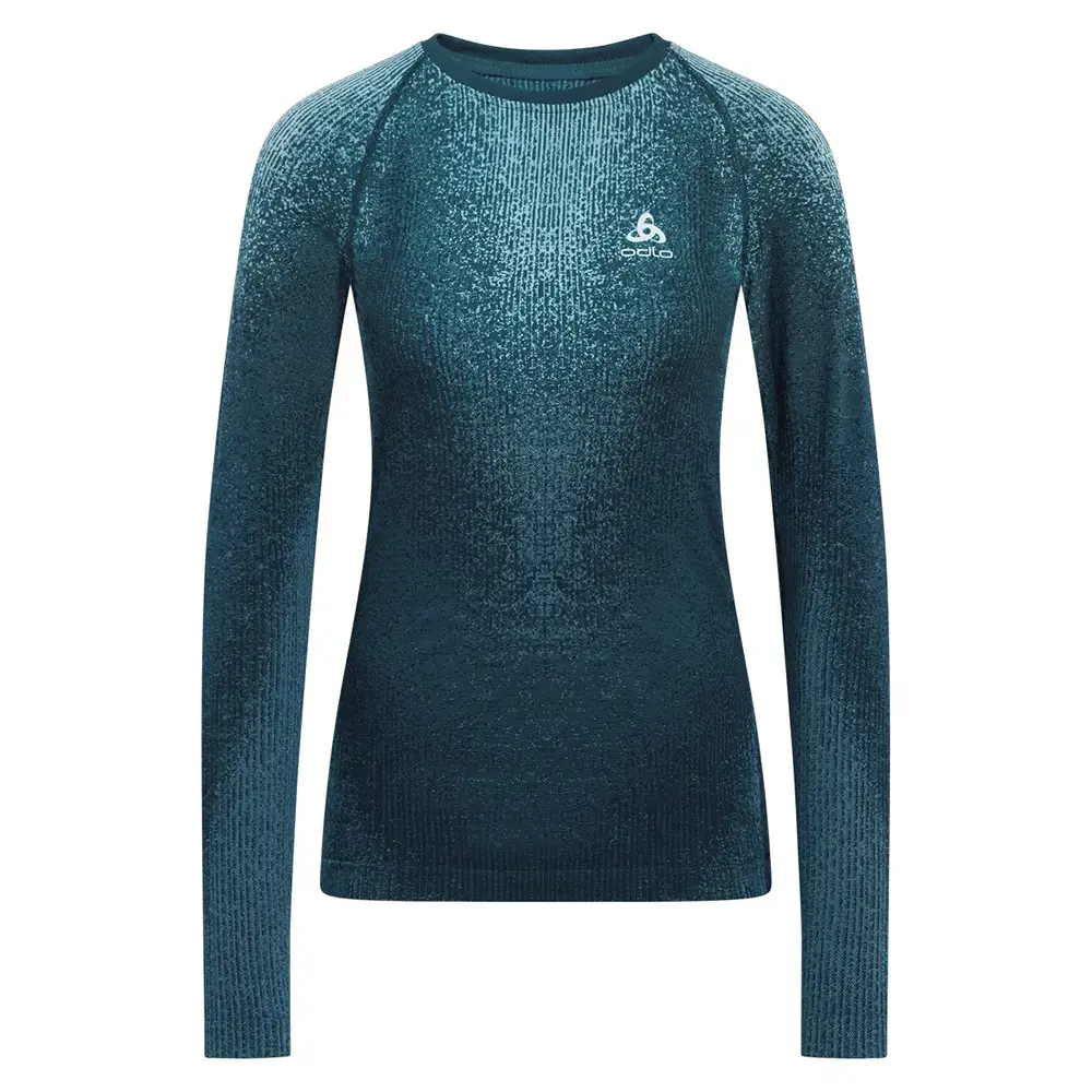 Odlo Blackcomb Eco Crew Thermoshirt Lange Mouwen Blauw Dames