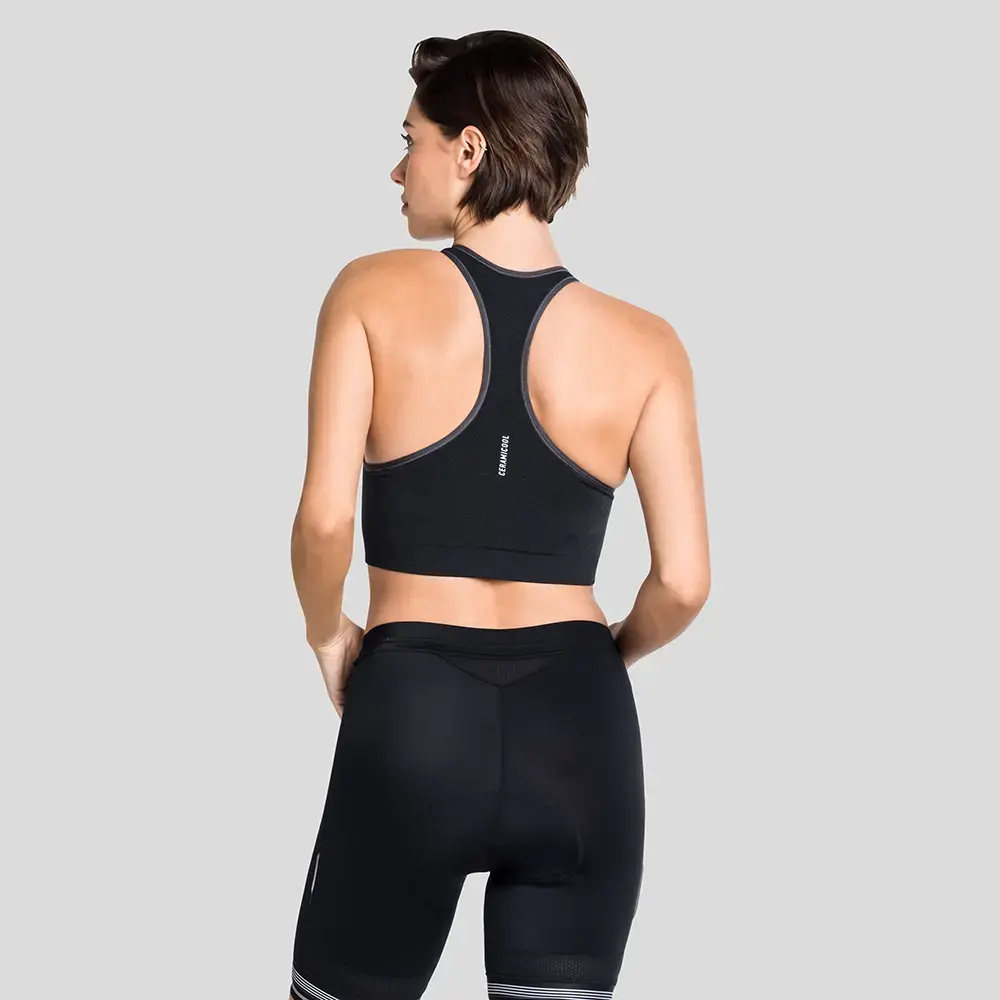 Odlo Seamless Medium Ceramicool Sport Beha Zwart Melange