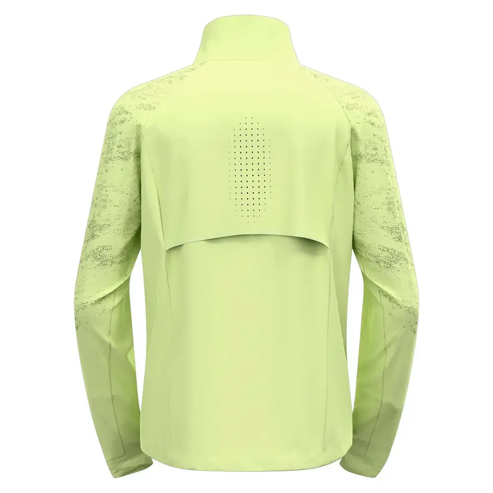 Odlo Zeroweight Pro Warm Reflective Hardloopjack Limegroen Heren