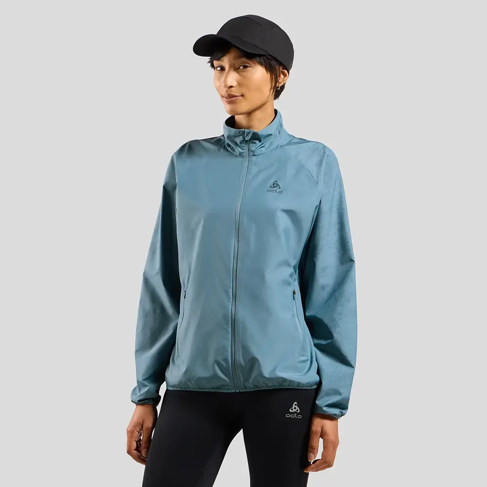 Odlo Essential Light Reflective Hardloopjack Blauw Dames