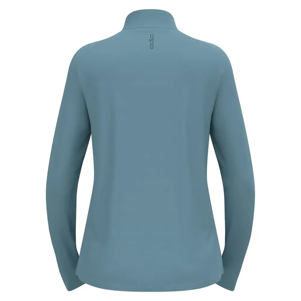 Odlo Ceramiwarm Midlayer Zip Hardloopshirt Lange Mouwen Blauw Dames