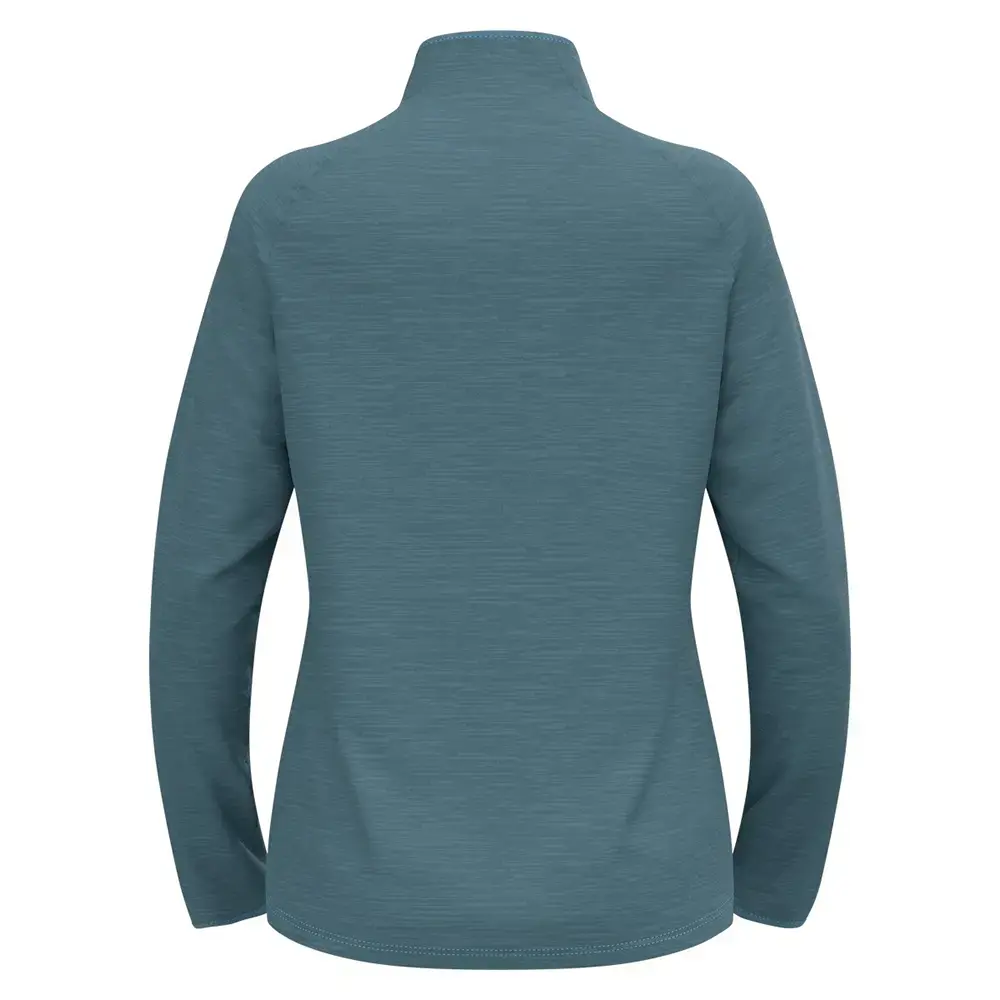 Odlo Thermal Midlayer 1/2 Zip Hardloopshirt Lange Mouwen Blauw Dames