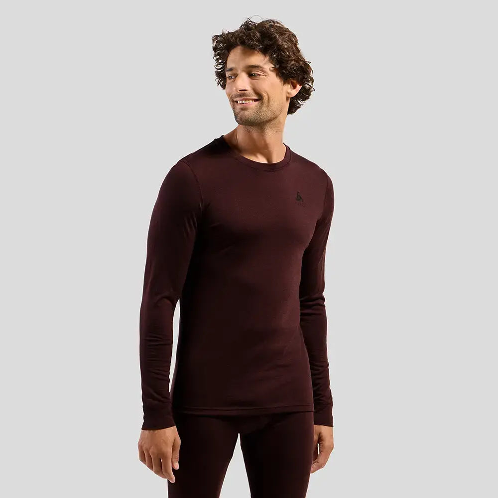 Odlo Merino 200 BL Crew Thermoshirt Lange Mouwen Paars Heren