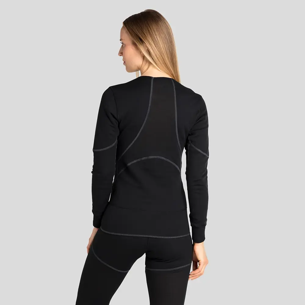 Odlo Active X-Warm BL Crew Thermoshirt Lange Mouwen Zwart Dames