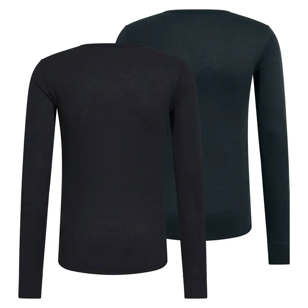 Odlo SUW Active Warm Thermoshirt Lange Mouwen 2Pack Donkerblauw/Zwart Heren