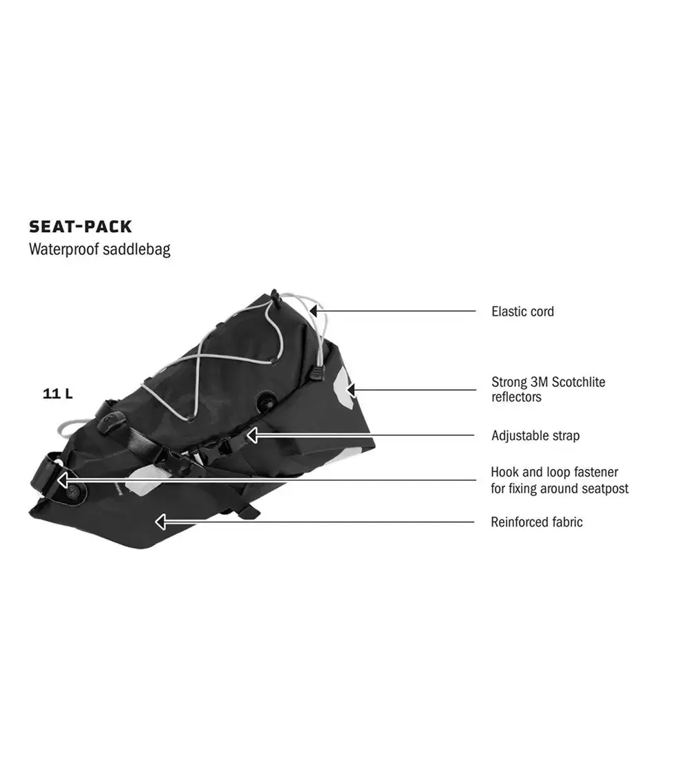 ORTLIEB Seat-Pack 11L Zadeltas Mat Zwart