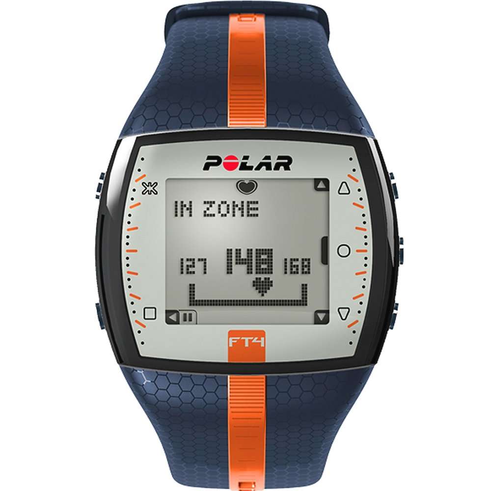 Polar FT4 Hartslagmeter Blauw/Oranje Heren