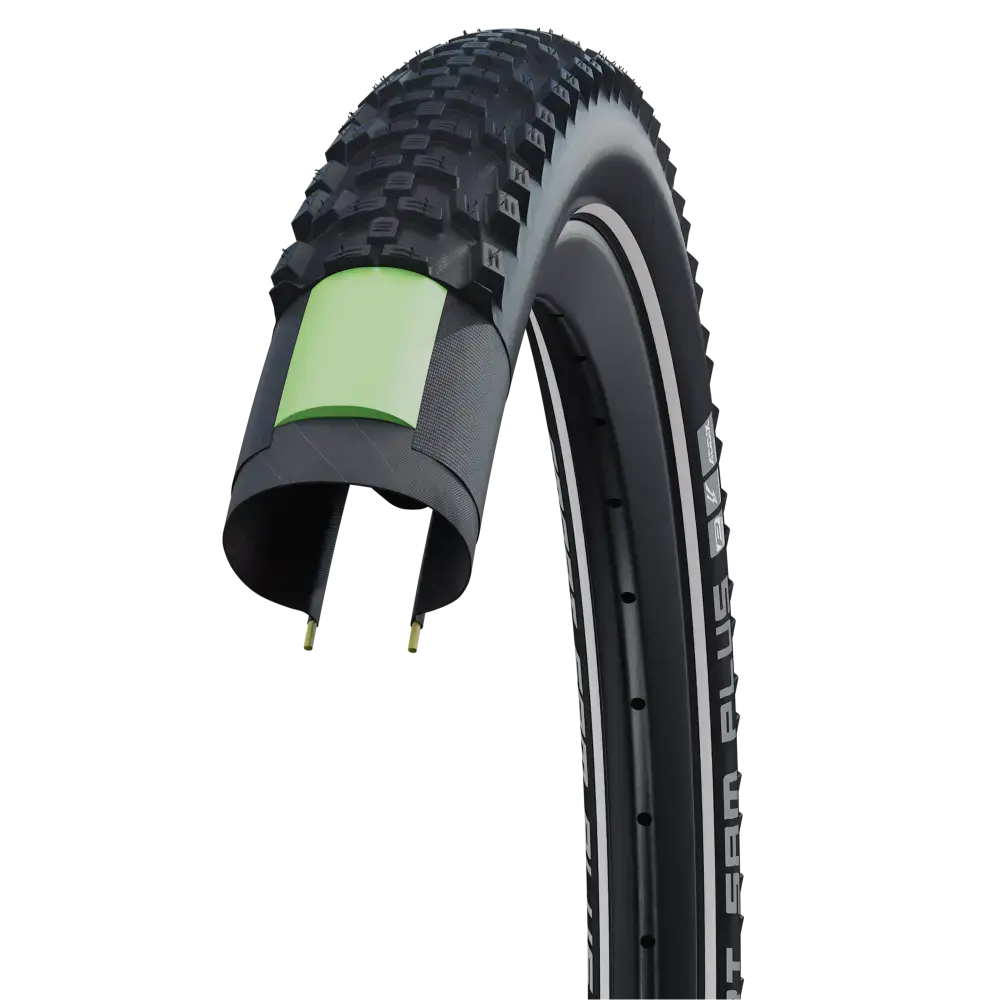 Schwalbe Smart Sam Plus Perf GreenGuard MTB Draadband Zwart/Skinwall Reflectie