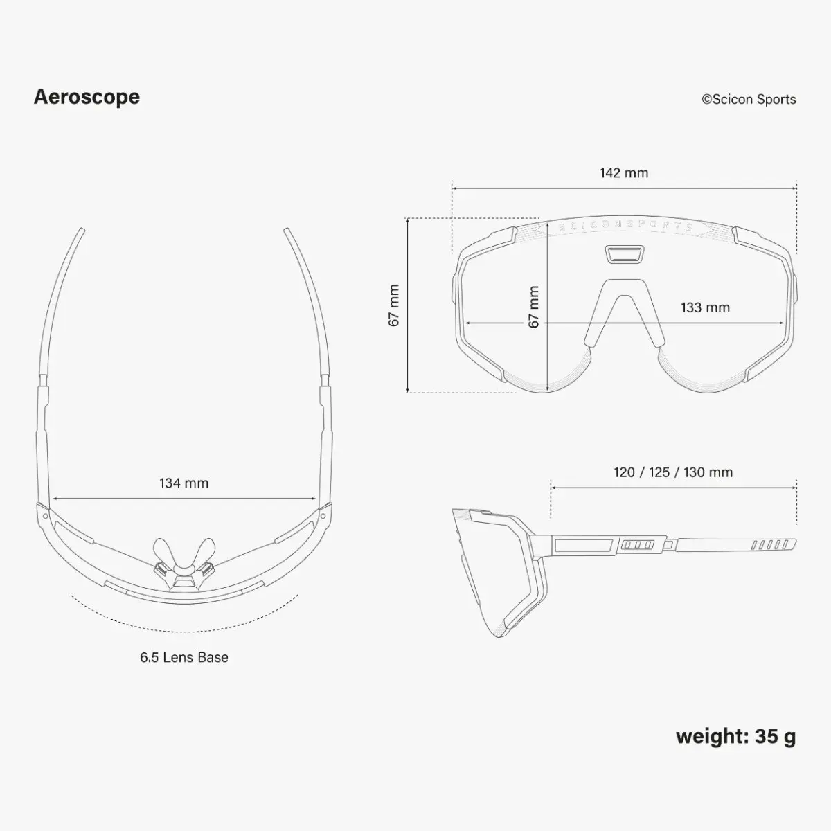 Scicon Aeroscope Sport Zonnebril Wit SCNPP Multimirror Red Lens