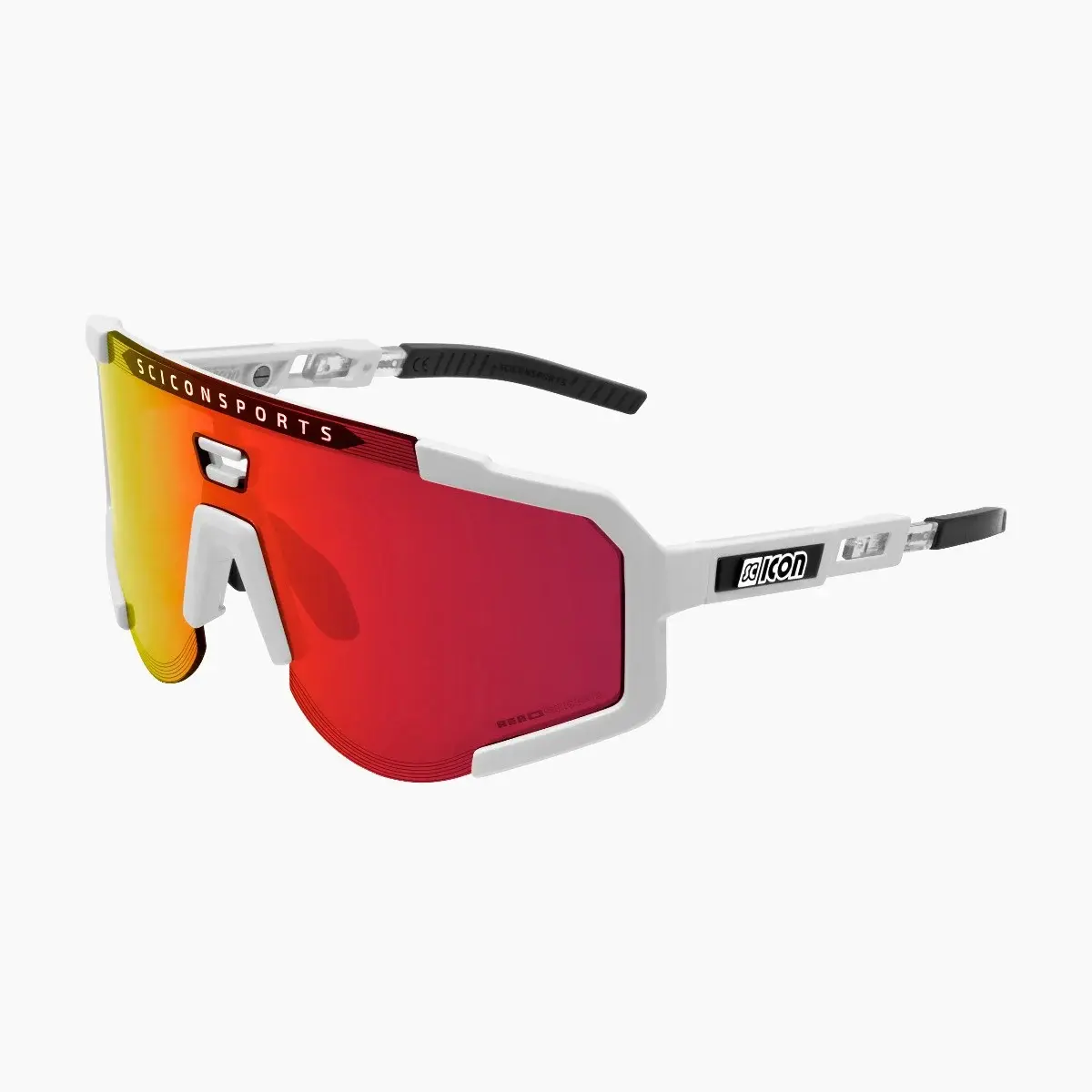 Scicon Aeroscope Sport Zonnebril Wit SCNPP Multimirror Red Lens